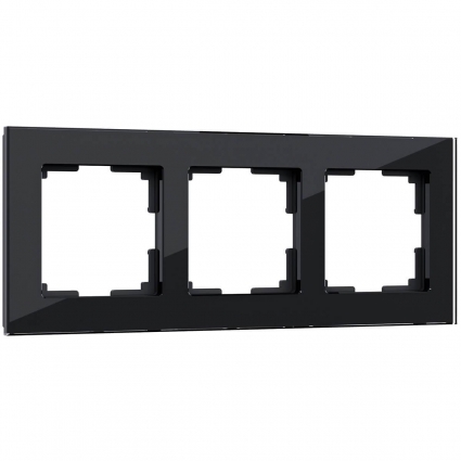 Рамка Werkel Favorit на 3 поста черный W0031108 4690389159787 в современном стиле, цвет черный