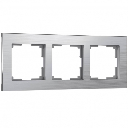 Рамка на 3 поста Werkel Aluminium алюминий W0031706 4690389158063 цвет серый