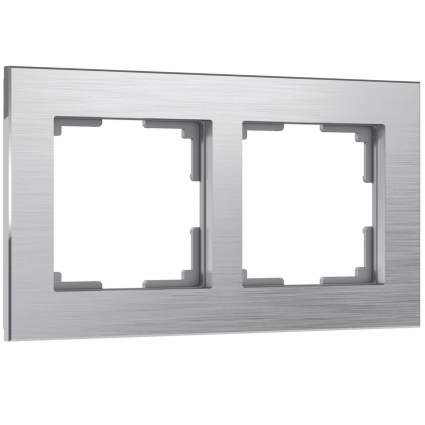 Рамка на 2 поста Werkel Aluminium алюминий W0021706 4690389158032 цвет серый