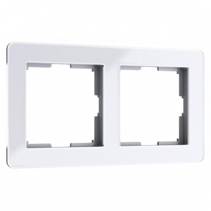 Рамка Werkel Acrylic на 2 поста белый W0022701 4690389184840 в современном стиле, цвет белый