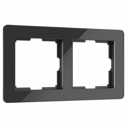 Рамка Werkel Acrylic на 2 поста черный W0022708 4690389184857 в современном стиле, цвет черный