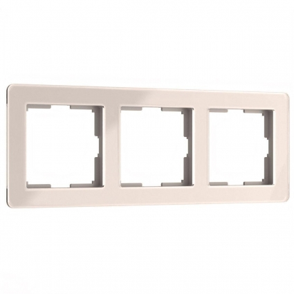 Рамка Werkel Acrylic на 3 поста айвори W0032743 4690389186295 в современном стиле