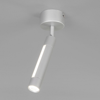 Светодиодный спот Eurosvet Strong 20084/1 LED серебро в современном стиле, цвет серебро