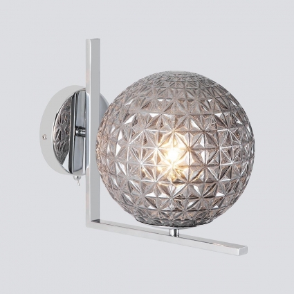 Бра Eurosvet Shape 70131/1 хром в стиле модерн, цвет дымчатый, мощность 60 Вт