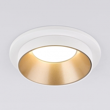 Встраиваемый светильник Elektrostandard 113 MR16 золото/белый a053343 цвет белый, мощность 50 Вт