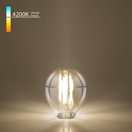 Лампа светодиодная филаментная Elektrostandard E14 6W 4200K прозрачная a055350 цвет прозрачный