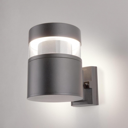 Уличный настенный светодиодный светильник Elektrostandard 1530 Techno Led серый a052247 в современном стиле, цвет серый