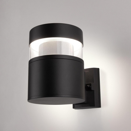 Уличный настенный светодиодный светильник Elektrostandard 1530 Techno Led чёрный a052244 в современном стиле, цвет черный