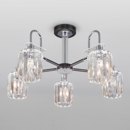 Потолочная люстра Eurosvet Tenia 70090/5 графит в стиле модерн, цвет графит