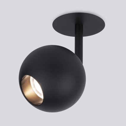 Встраиваемый светодиодный спот Elektrostandard Ball 9925 LED 8W 4200K черный a053735 в современном стиле, цвет черный