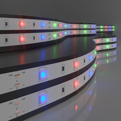 Светодиодная лента Elektrostandard 7,2W/m 30LED/m 5050SMD разноцветная 5M a049846, мощность 36 Вт