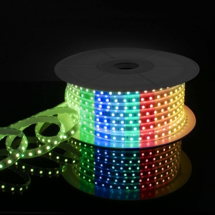 Светодиодная влагозащищенная лента Elektrostandard 11W/m 60LED/m 5050SMD RGB 50M a053641 мощность 550 Вт