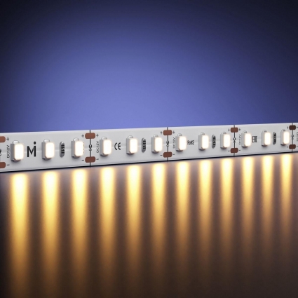 Светодиодная лента Maytoni 9,6W/m 120LED/m 2835SMD теплый белый 5M 201030, цвет белый, мощность 48.00 Вт