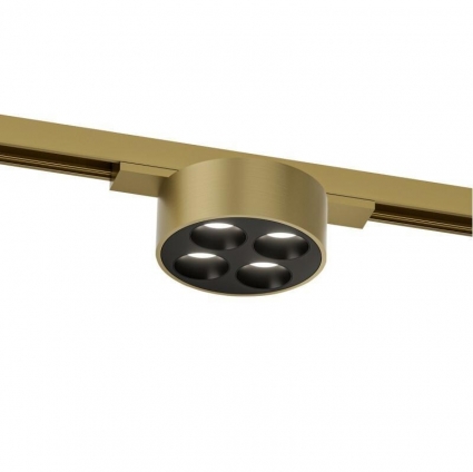 Трековый светодиодный светильник Denkirs Shine Grill DK5772-SB в современном стиле, цвет латунь