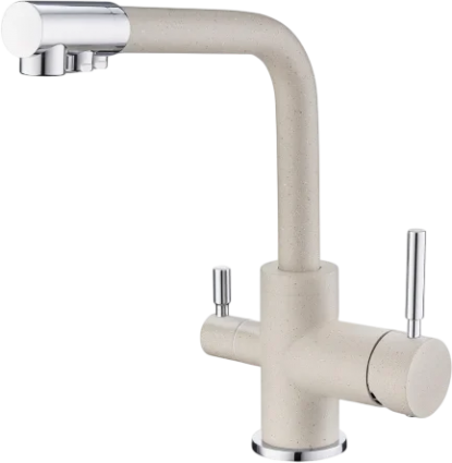 Смеситель для кухни Emar Quartz 3003N берилл однорычажный, бежевый