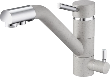 Смеситель для кухни Emar Quartz 3008 барит однорычажный, серый