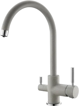 Смеситель для кухни Emar Quartz 3007 барит однорычажный, серый