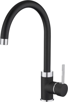 Смеситель для кухни Emar Quartz 3004 морион однорычажный, черный