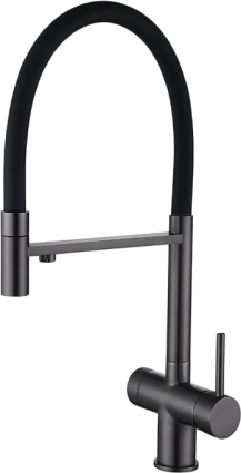 Смеситель для кухни Emar PVD ЕС - 7024 PVD Dark однорычажный, длина излива 22.3 см