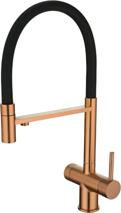 Смеситель для кухни Emar PVD ЕС - 7024 PVD Coppery однорычажный, длина излива 22.3 см