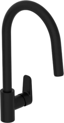 Смеситель для кухни VitrA Flow Soft A4344536EXP матовый черный однорычажный, длина излива 21.2 см