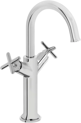 Смеситель для раковины VitrA Origin Classic A42886 хром двухвентильный, длина излива 15.1 см