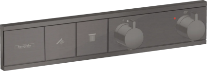 Термостатический смеситель встраиваемый Hansgrohe RainSelect 15380340 для душа, шлифованный черный хром, термостат