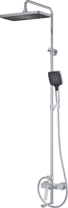 Душевая стойка Iddis Parker PARSB3Fi06 глянцевый хром штанга 159.3 см, шланг пластиковый 150 см