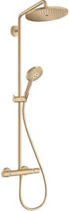 Душевая стойка Hansgrohe Croma Select S 280 1jet Showerpipe 26890140 шлифованная бронза штанга 121.3 см, шланг пластиковый 160 см