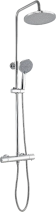 Душевая стойка beWash BV0TMSS6120 хром штанга 119 см, шланг пластиковый, металлический 150 см, 3 режима