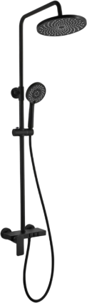 Душевая стойка beWash BV1MMSS6666 черный штанга 119 см, шланг пластиковый 150 см