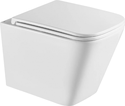 Унитаз подвесной Lemark Florex 9614001 безободковый, с микролифтом, белый глянец, 34.2x48.5 см