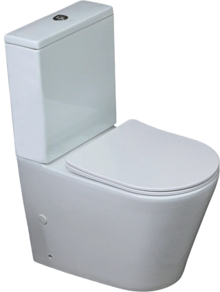 Унитаз-компакт Melana MLN 310307 безободковый, с мифролифтом, белый, 38x61.8 см