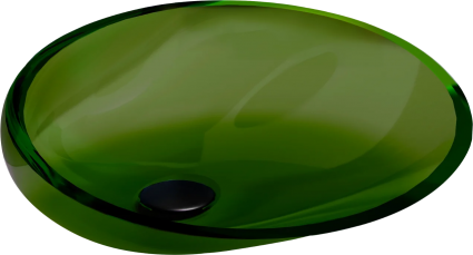 Раковина Abber Kristall AT2812 emerald, зеленая, цвет зеленый