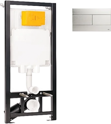 Система инсталляции для унитазов OLI 80 ECO Sanitarblock mechanic 3 в 1 с кнопкой смыва, 50x23.5x109 см,  в современном стиле