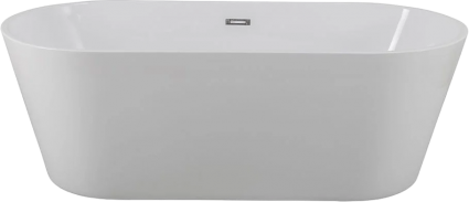 Овальная ванна акриловая Art&Max AM-520-1700-790 170x80 см, белая, отдельностоящая, со сливом-переливом, с донным клапаном, овальная, объем 233 л.