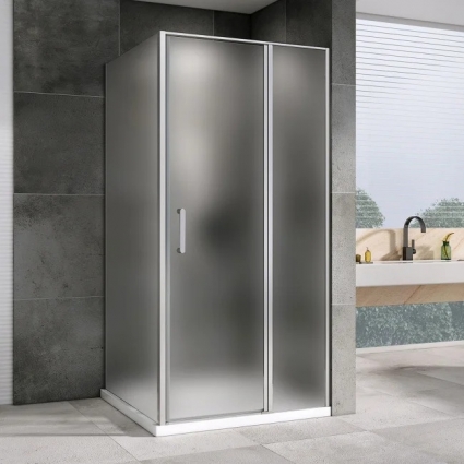 Душевой уголок Abber Sonnenstrand AG04110MS-S90M 90x110, профиль хром, стекло матовое, прямоугольный, двери распашные