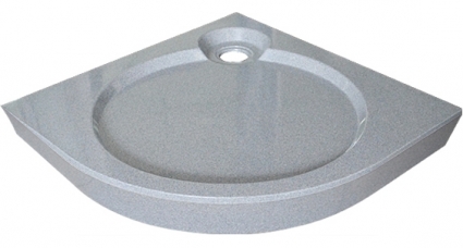 Поддон для душа GuteWetter Deluxe 90x90x16 R серый четверть круга, средний