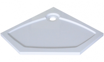 Поддон для душа GuteWetter Deluxe 90x90x4 P белый пятиугольный, низкий