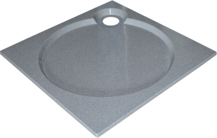 Поддон для душа GuteWetter Deluxe 100x100x2 Q серый квадратный, низкий