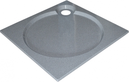 Поддон для душа GuteWetter Deluxe 80x80x2 Q серый квадратный, низкий