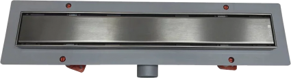 Душевой трап (лоток) Veconi Klasik Graphite 550 брашированный графит в пол, выпуск боковой