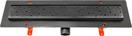 Душевой трап (лоток) Creto Points CRE-550 PB 55 см, черный, в пол, выпуск боковой