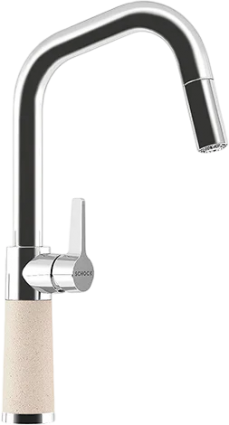 Смеситель для кухни Schock Cristalite SC-530-D выдвижной излив, эверест, однорычажный