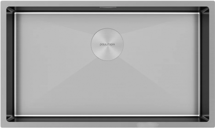Мойка кухонная Paulmark Next PM217444-BS брашированная нержавеющая сталь прямоугольная, 74x44 см