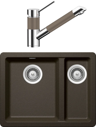 Комплект Мойка кухонная Schock Soho 700506U 60 Plus (N-150) Cristadur бронза + Смеситель Cristadur SC-200 бронза матовая, прямоугольная