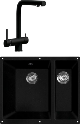 Комплект Мойка кухонная Lava U2 + Смеситель SG14 LAV lava матовая, прямоугольная