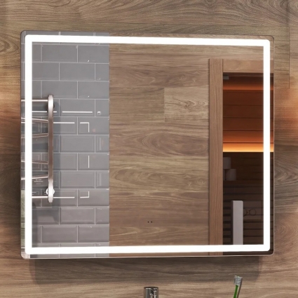 Зеркало Vigo Geometry Comfort 80 с подсветкой, с антизапотевателем в современном стиле
