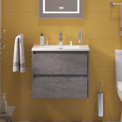 Тумба под раковину BelBagno Kraft 39 60 cemento grigio подвесная, матовая
