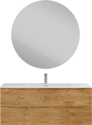 Мебель для ванной комнаты BelBagno Etna 120 rovere nature, раковина BB-8099-120, подвесная, матовая